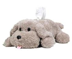 Funny way Taschentuchbox mit Plüschhund, Anime Yuri auf EIS, Taschentuchbox, Papierbehälter, Serviettenbox, Papierbehälter, Papierbehälter, für Auto und Zuhause grau