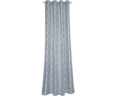 Esprit Home 70143-002-140-250 Ösenschal E-Puntos, 140 x 250 cm, weiß / schwarz