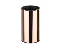 Wenko Zahnputzbecher Detroit aus Edelstahl in Kupfer, 6.3 x 6.3 x 11.9 cm