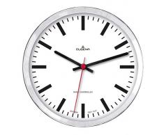 Dugena Wanduhr, Kunststoff, Silber, 30,5 cm