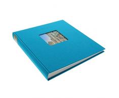 Goldbuch Fotoalbum mit Fensterausschnitt, Bella Vista, 30 x 31 cm, 60 weiÃe Seiten mit Pergamin-TrennblÃ¤ttern, Leinen, TÃ¼rkis, 27893