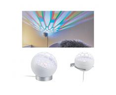 Paulmann 79696 LED Tischleuchte Favia rund incl. 1x6 Watt Nachttischlampe Weiß Tischlampe Kunststoff