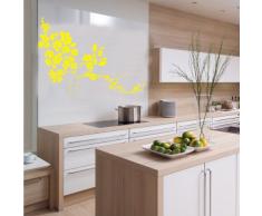 INDIGOS 4052166144025 Wandtattoo w657 sehr schöne Blume Wandaufkleber 120 x 87 cm, gelb