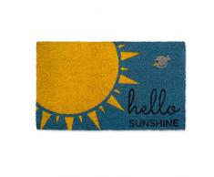 DII Natürliche Kokosfaser Fasern, 45,7 x 76,2 cm Eintrag Wege Outdoor Fußmatte mit rutschfeste Unterseite – Hello Aqua, Hello Sunshine, 18x30