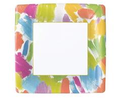 Caspari Essteller Brushstroke, Mehrfarbig, 8 Stück