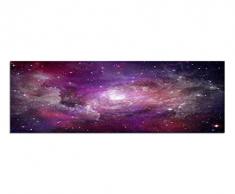 Panoramabild auf Leinwand und Keilrahmen 150x50cm Weltraum Galaxie Sterne Planeten