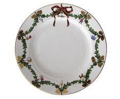 Royal Copenhagen 1017456 Star Fluted/XMAS Teller flach 22cm, Porzellan, mehrfarbig