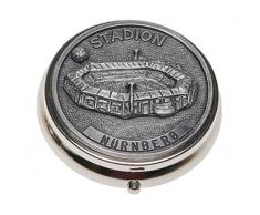 Schnabel-Schmuck Nürnberg Taschenaschenbecher Zinnauflage Fußballstadion