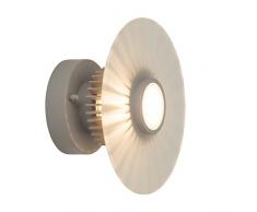 Brilliant Mathis LED Außenwandleuchte 20cm rund spritzwassergeschützt grau Glas 250 Lumen, 1x G9 3W LED-Leuchtmittel inklusive