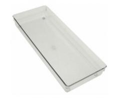 iDesign Linus Schubladenorganizer, großer Schubladeneinsatz aus Kunststoff für Besteck und andere Utensilien, durchsichtig