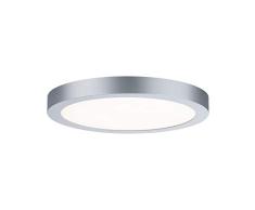 Paulmann 70983 LED Panel Abia eckig incl. 1x22 Watt Deckenlampe Chrom matt Lichtpanel Kunststoff Deckenlicht 2700 K, 22 W, Rund