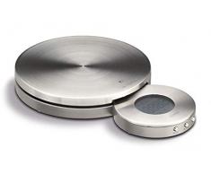 CASO K3 Design Küchenwaage, digitale Küchenwaage, Edelstahl-Oberfläche, sehr genauer Belastungssensor, Wiegeskala bis 3kg in 1g-Schritten, gleichzeitig Timer und Uhr