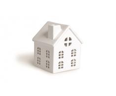 Excelsa Vogelhaus Laterne Haus, Keramik, Weiß, 10.5 x 10.5 x 14 cm