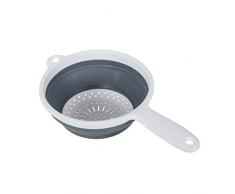 Addis Pop & Store klappbar Food Sieb mit Griff, weiß und grau