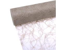 Sizoweb Tischband - 25 Meter Rolle + 100 Deko Herzen Gratis (30cm Breite, in Walnuss)