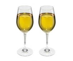 Viva Haushaltswaren - 2 x bruchfestes Weißweinglas 250 ml aus hochwertigem Kunststoff, edles Weingläser Set für Outdoor-Aktivitäten etc. (wie echtes Glas)