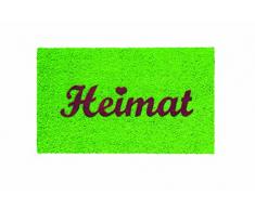 YOUNG GENERATION YH101518 Shoe-Max Classic Flock Fussmatte Heimat Green/Hochwertige Kokosfaser mit Rutschfester PVC Unterseite/ca. 74 x 44 cm, grün/braun