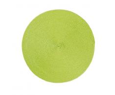 Stuco trends textile 2003-17 4er Pack, Tischset Rund 35 cm, 100% Polypropylen, anis