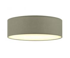 Briloner Leuchten Deckenleuchte, Stoffleuchte, Deckenlampe 1 x E27 max. 40 Watt, Stoffschirm Farbe: Taupe, Ø 30cm