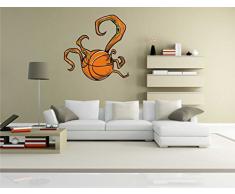 INDIGOS KAR-Wall-sport087-59 Wandtattoo Sport 087 - Basketball-legged Tintenfisch - Wandaufkleber - 58 x 59 cm
