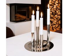 Philippi Ronda Kerzenhalter, Edelstahl, Silber, 22cm