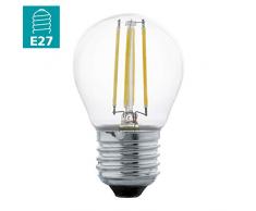EGLO LED E27 Lampe, Glühbirne klassisch, LED Lampe für Retro Beleuchtung, 4 Watt (entspricht 30 Watt), 350 Lumen, E27 LED warmweiß, 2700 Kelvin, LED Leuchtmittel, Edison Glühbirne G45, Ø 4,5 cm