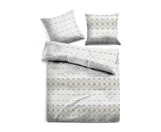 TOM TAILOR Unisex Heimtextilien & Bettware Gemusterte Satin Bettwäsche Grey,135/200