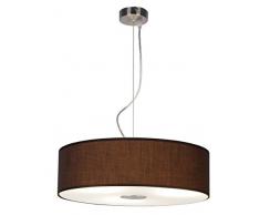 Ledar Ledino Pendelleuchte Hängelampe Gewebe Braun/Diffusor-Glas 3x40W/E27, Kunststoff, 137