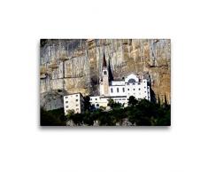 Premium Textil-Leinwand 45 x 30 cm Quer-Format Wallfahrtskirche Madonna della corona | Wandbild, HD-Bild auf Keilrahmen, Fertigbild auf hochwertigem Vlies, Leinwanddruck von Monika Böhme-Garnweidner
