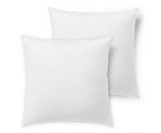 Traumnacht Sofakissen 2er Set, mit Federfüllung Baumwolle, 40 x 40 cm, weiß