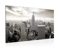 Runa Art Bilder New York City Wandbild Vlies - Leinwand Bild XXL Format Wandbilder Wohnzimmer Wohnung Deko Kunstdrucke Grau 1 Teilig - Made in Germany - Fertig Zum Aufhängen 603414c