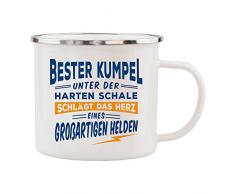 History & Heraldry Echter Kerl Emaille Becher, Bester Kumpel, Mehrfarbig