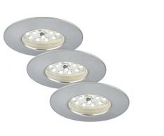 Briloner Leuchten 7231-039 LED Einbauleuchte, dimmbar, Einbaustrahler, LED Strahler, Spots, Deckenstrahler, Deckenspot, Lampen Wohnzimmer, LED Einbaustrahler 230v, Deckeneinbauleuchten, 5,5 Watt, 470 Lumen, Badezimmer / Bad geeignet