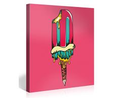 Picanova – Pink Ice Pop Art 80x80cm – Premium Leinwanddruck – Kunstdruck Auf 2cm Holz-Keilrahmen Für Schlaf- Und Wohnzimmer