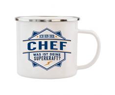 History & Heraldry Echter Kerl Emaille Becher, Chef, Mehrfarbig
