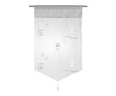 Elbersdrucke Scheibengardine, Weiß-grau, 58 x 90 cm