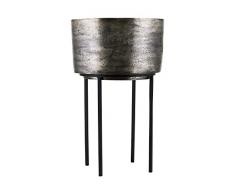 House Doctor Übertopf Kazi Silber oxidiert 33,5 x 33,5 cm