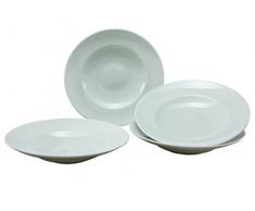 Creatable, 17866, Serie Europa Weiss, rund 27cm, 4 teilig Pastateller, Porzellan, 29.5 x 29.5 x 11.5 cm, 4-Einheiten