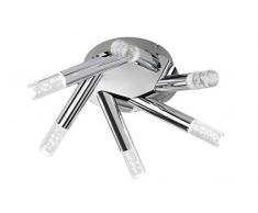 WOFI Deckenleuchte, 6-flammig, Serie Midu, 6 x LED, 5 W, Höhe 14.6 cm, Durchmesser 45.6 cm, Kelvin 3