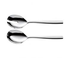 WMF Palma Salatbesteck 2-teilig, Salatgabel, Servierlöffel, Cromargan Edelstahl poliert, spülmaschinengeeignet