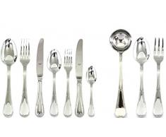 Mepra Besteck-Set aus Raffaello, Hohlgriff, 87 Teile Besteck-Set, 45-teilig silber