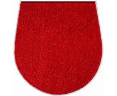 Grund Badteppich, 100% Polyacryl, superweich, Anthrazit, rubinrot, 47x50 cm