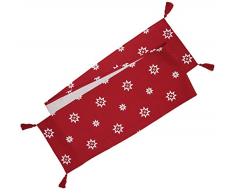 Ragged Rose Christmas Tischläufer, Baumwolle, Rot, 230 x 30 x 1 cm