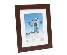 Deknudt Frames S226H3 Bilderrahmen 15x20 Basic, breite braune Holzleiste Holz Fotokader