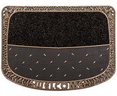 CarFashion 257193 PUR|TwinClean, Fussmatte, Türmatte, Fußabtreter, Schmutzfangmatte, Sauberlaufmatte, Eingangsmatte für Innen und Aussen, Bronce-Metallic Oberfläche, Größe ca. 75 x 57 cm