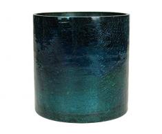 Kerzenhalter - Glas - Petrol - Windlichthalter