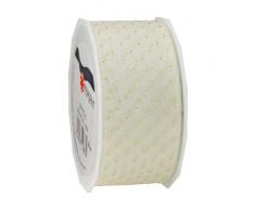 Präsent - CRYSTAL Organzaband - créme - 20-m-Rolle 40 mm