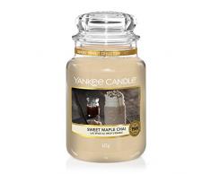 Yankee Candle, große Duftkerze im Glas, Sweet Maple Chai, Farmers’ Market Kollektion