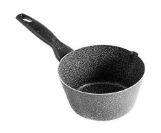 Home Stone Kasserolle Konisch Antihaft, mit Griff, Stein, Anthrazit/Grau, 16 cm