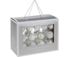 Home&Style 5062148 Weihnachtskugel 26-er Set im Fensterkarton, 10 x 5 cm